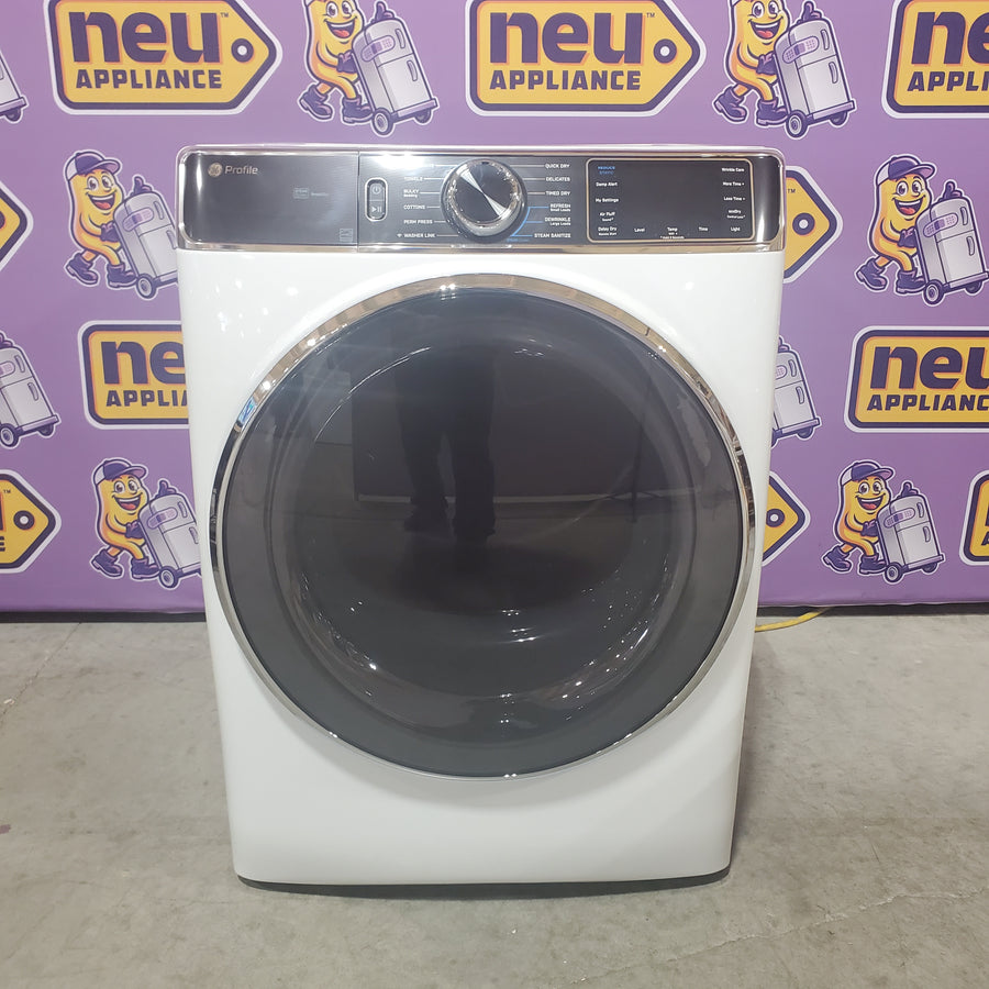 GE Profile™ 7.8 cu. ft. Capacity Smart Front Load Electric Dryer with Steam and Sanitize Cycle 22421755 - PFD87ESSVWW - Open Box