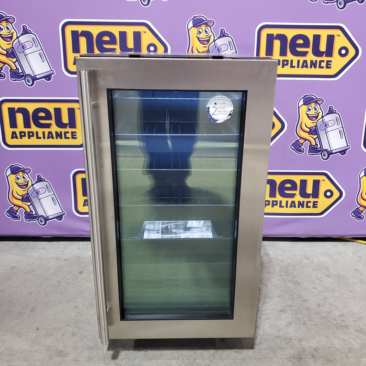 U-Line 18 Inch Built-in Wine Storage with 31 Bottle Capacity, LED Lighting, Digital Touch Pad Control, Natural Beech Wood Fronts, and Convection Cooling System U-2218WCS-00B - Scratch & Dent (Minor)