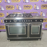 Bertazzoni 48 Inch Freestanding Dual Fuel Range with 6 Sealed Burners, Double Oven, 7 Cu. Ft. Total Capacity, Continuous Grates, Self Clean, Elegant Digital Gauge, and Dual Diagonal Convection Fans HERT486GDFSNET - Open Box