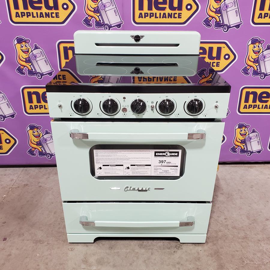 Unique 30' Classic Retro Induction Range Summer Mint Green UNQ30CRICLG - Open Box