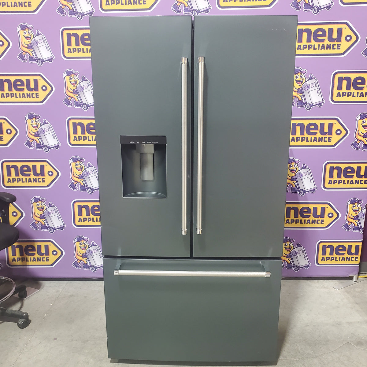 KitchenAid 30 cu. ft. French Door Refrigerator with Exterior Water and Ice in Juniper KRFF436SJP - Scratch & Dent (Minor)