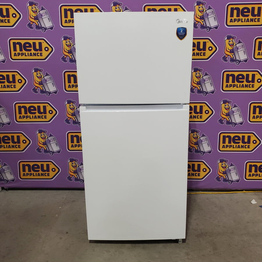 Midea Fingerprint Resistant 20.5-cu ft Top-Freezer Refrigerator (White) Garage Ready ENERGY STAR Certified MRT21D3BWW - Open Box