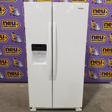 Whirlpool 24.6-cu ft Standard-Depth Side-by-Side Refrigerator with Ice Maker, Water and Ice Dispenser in White WRS315SDHW - Scratch & Dent (Minor)