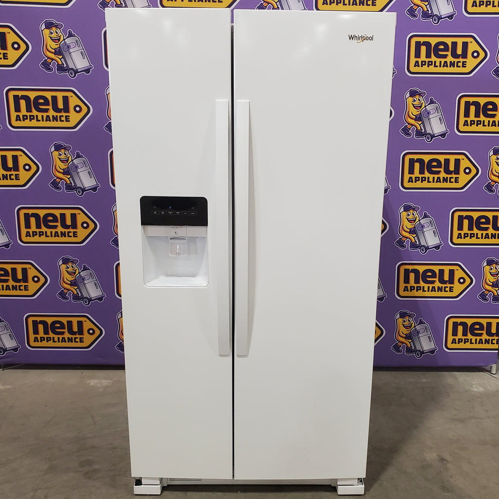 Pictures of Whirlpool 24.6-cu ft Standard-Depth Side-by-Side Refrigerator with Ice Maker, Water and Ice Dispenser in White 22121485 - WRS315SDHW - Scratch & Dent (Minor) - Neu Appliance Outlet - Discount Appliance Outlet in Austin, Tx
