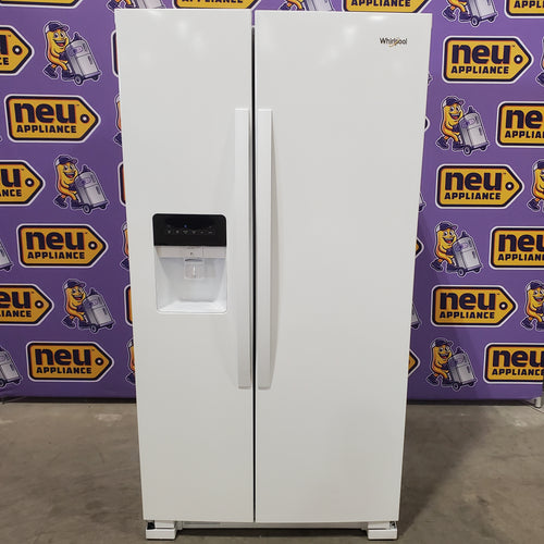 Pictures of Whirlpool 24.6-cu ft Standard-Depth Side-by-Side Refrigerator with Ice Maker, Water and Ice Dispenser in White 22121485 - WRS315SDHW - Scratch & Dent (Minor) - Neu Appliance Outlet - Discount Appliance Outlet in Austin, Tx