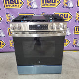 GE 30 in. 5-Burners Slide-In Gas Range in Stainless Steel with Crisp Mode GGS500SVSS - Scratch & Dent (Minor)