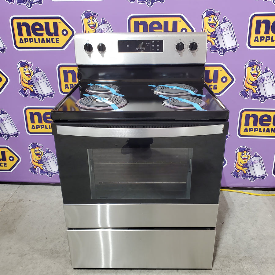 Whirlpool Stainless Steel 4.8 cu. ft. Electric Range with Keep Warm setting and Large Oven Window 22521715 - WFC150M0JS - Open Box