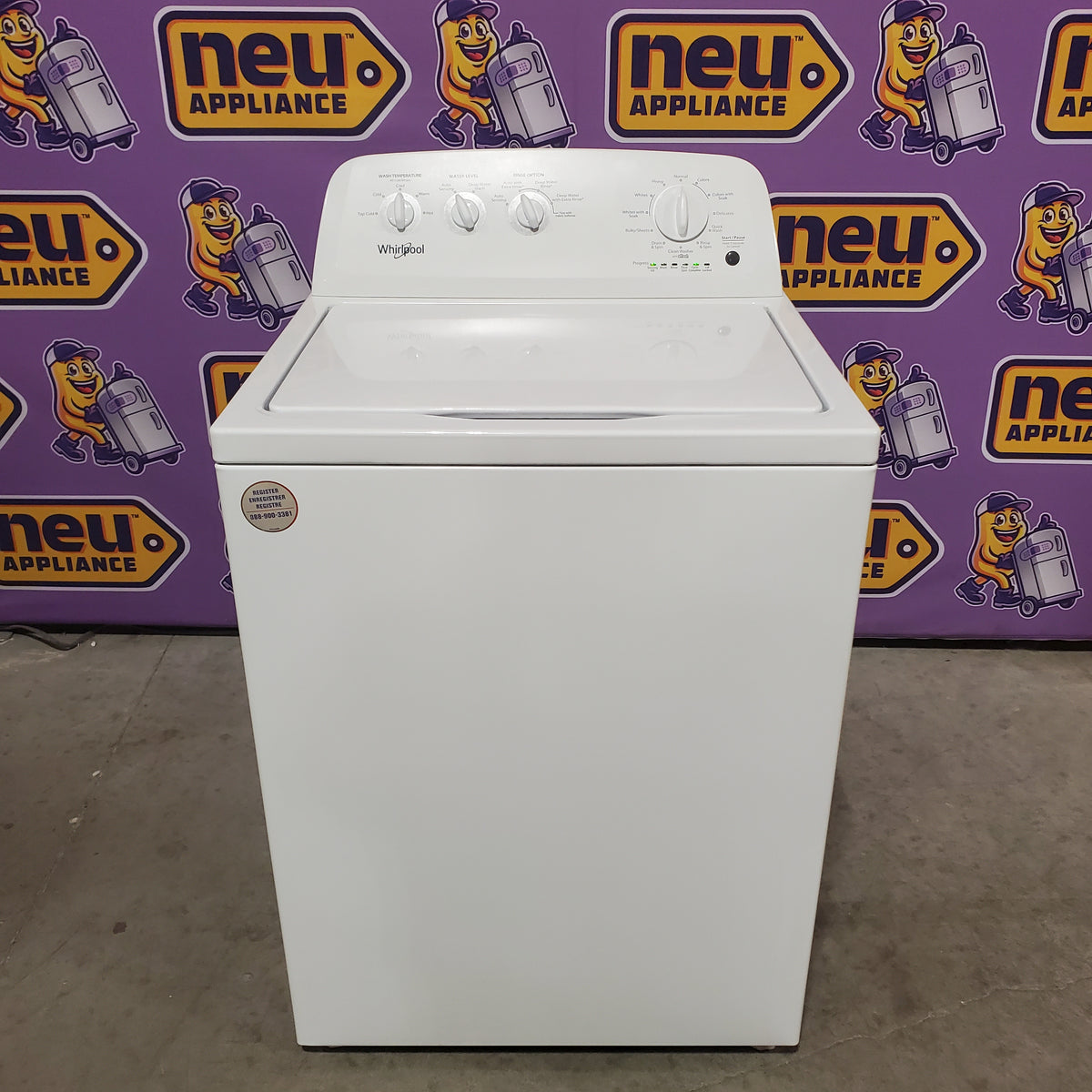 Whirlpool White Top Load 3.8 Cu. Ft. Washer with Late Lid Lock WTW4655JW2 - Certified Refurbished