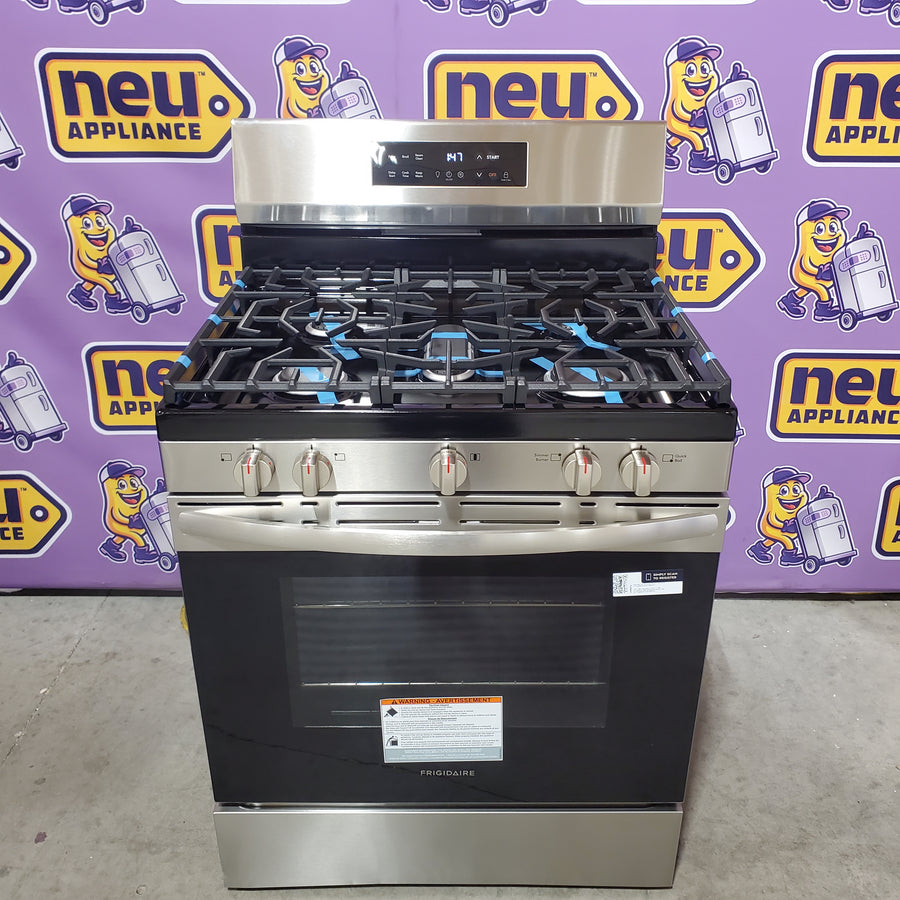 Frigidaire 30-in 5 burners 5.1-cu ft Freestanding Natural Gas Range in Fingerprint Resistant Stainless Steel FCRG306LAF - Open Box