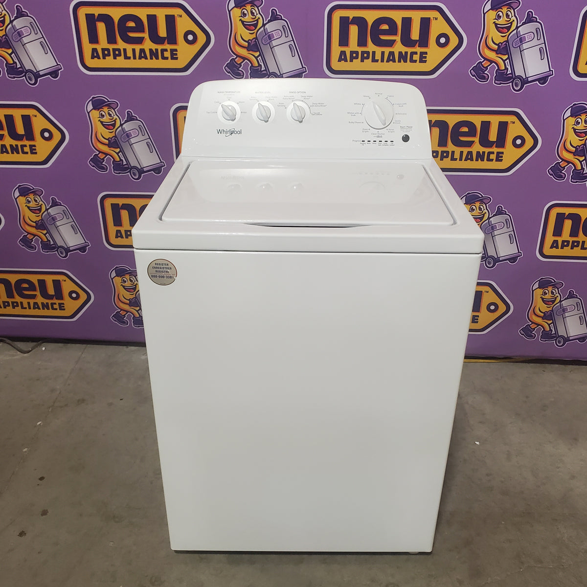 Whirlpool White Top Load 3.8 Cu. Ft. Washer with Late Lid Lock WTW4655JW2 - Certified Refurbished