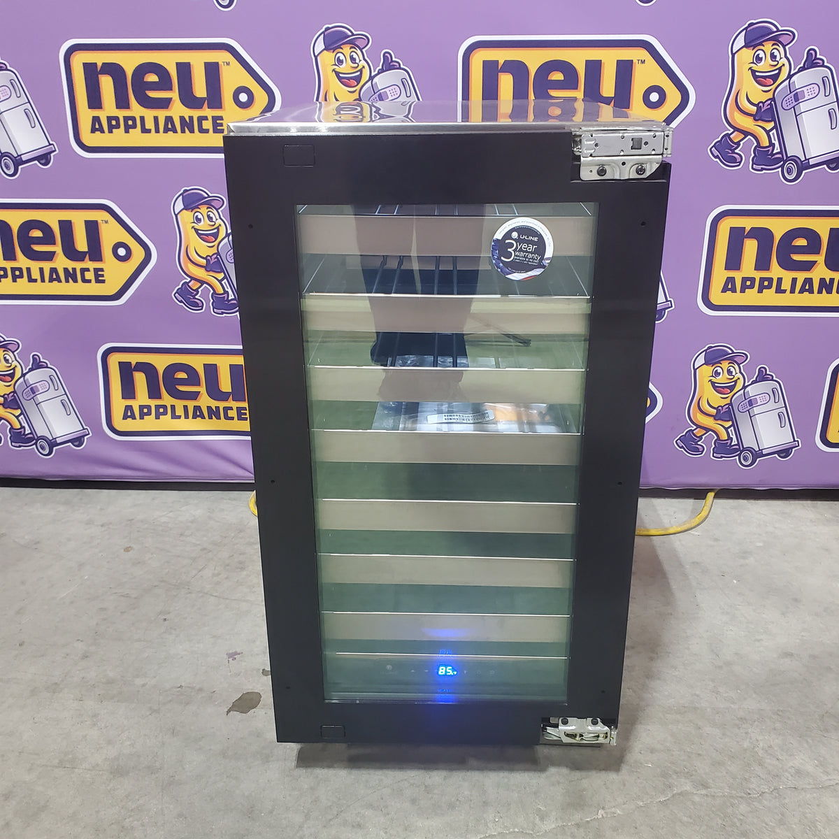 U-Line 18 Inch Full Depth Wine Storage with 35 Bottle Capacity - 3.7 cu. ft, Convection Cooling, Digital Touch Pad, and LED Lighting UHWC518IG01A - Scratch & Dent (Moderate)