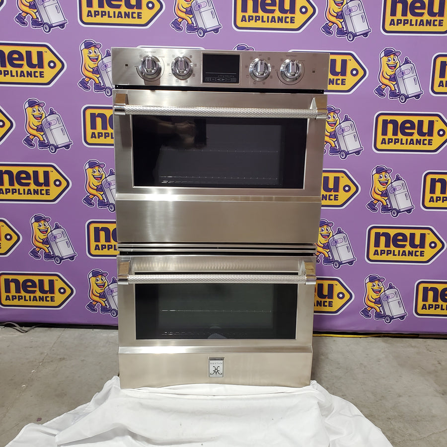 Hestan 30 Inch Double Wall Oven with TwinVection™ Technology, Touch Control Display, Porcelain Enamel Interior, Soft Close Door, 9 Oven Modes, and Marquise Accented™ Handle KDO30 - Open Box