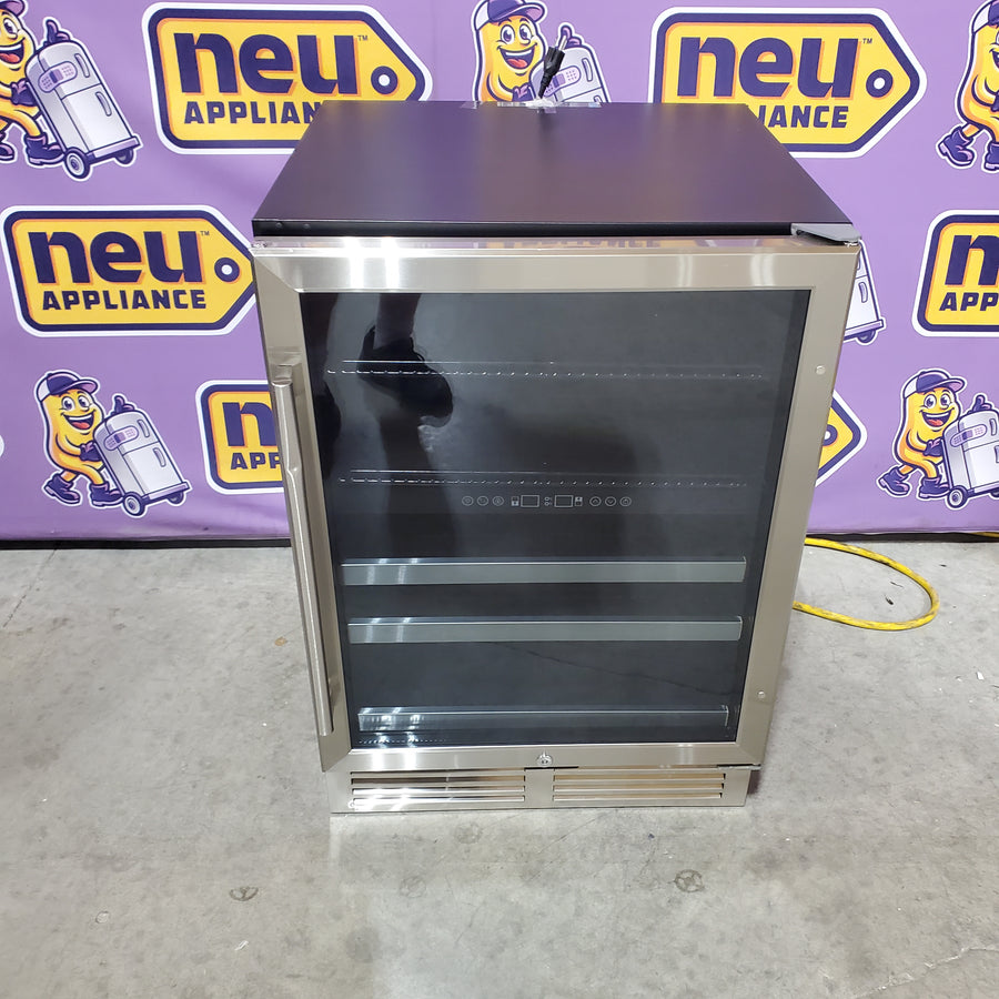 Tittla 24 Inch Beverage Refrigerator, Dual Zone Built in Wine Cooler Fridge, 27-Wine Bottles and 84-Cans KMYC150-2 - Scratch & Dent (Minor)