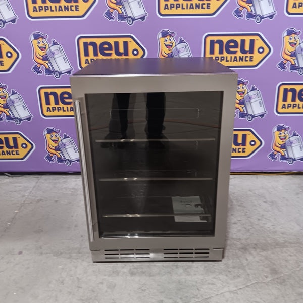 Elica 24 Inch Beverage Center with 4.8 Cu. Ft. Capacity, Slide Out Shelves, UV Coated Double Panel Glass Door, Temperature/Humidity Sensors, and Sabbath Mode 1119369 - EBS51SS1 - Open Box