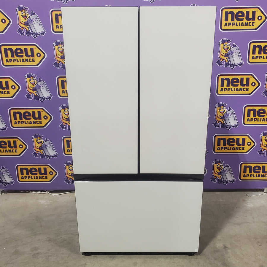 Samsung Bespoke Stainless Steel 3 Door French Door 30 Cu. Ft. Refrigerator with Beverage Center RF30BB660012 - Scratch & Dent (Minor)