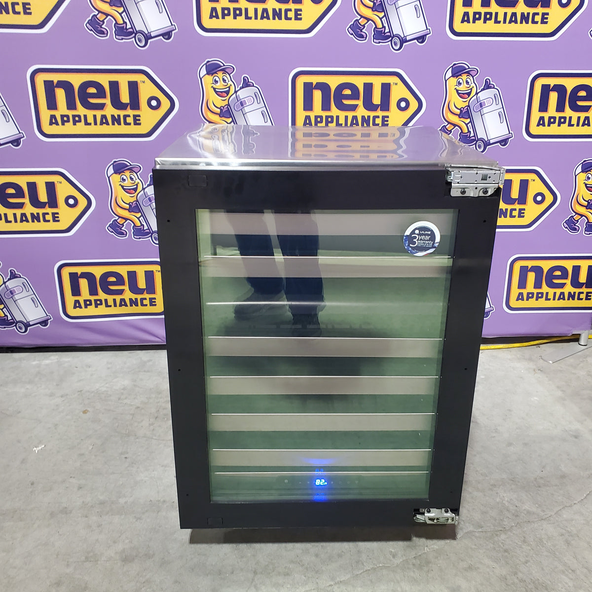 U-Line 24 Inch Dual Zone Wine Refrigerator with 5.1 Cu. Ft. 49 Bottle Capacity, Convection Cooling, Adjustable Full-Extension Racks, and Digital Controls UHWD524IG01A - Open Box