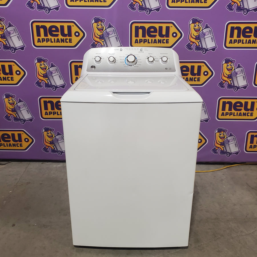 GE® 4.5 cu. ft. Capacity Washer with Stainless Steel Basket in White GTW485ASJWS - Certified Refurbished