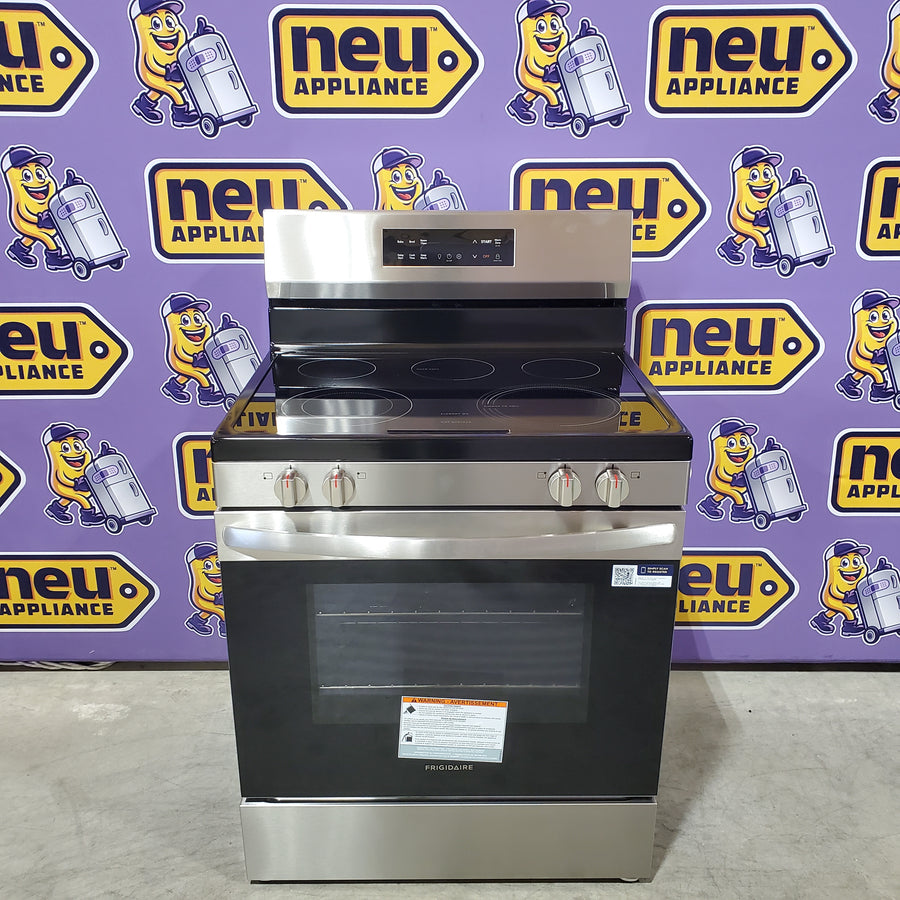 Frigidaire Fingerprint Stainless Steel Electric 30 Inch 5 Burner Ranch with Even Temp Element and Even Baking Technology FCRE306LAF - Open Box