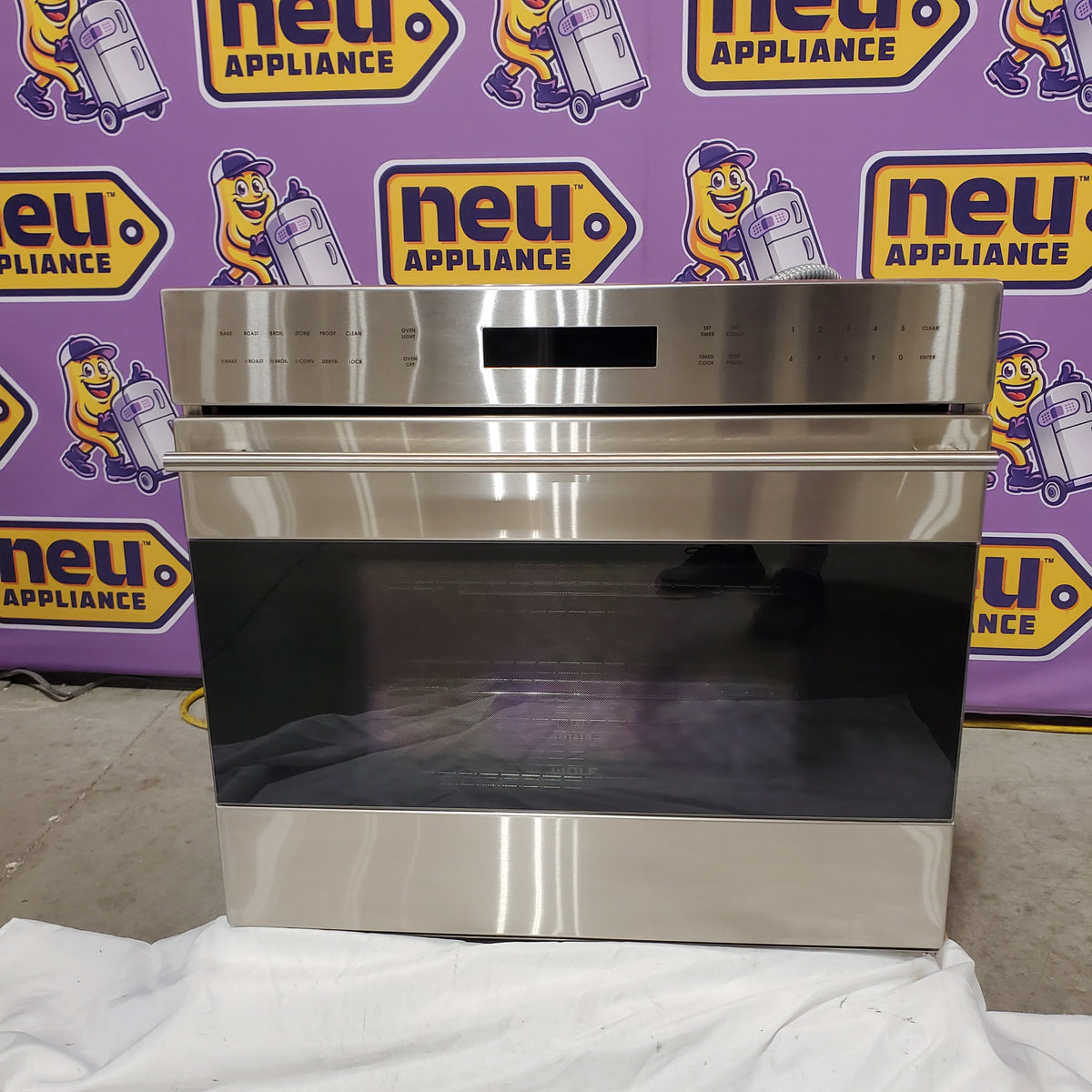Wolf 30 Inch Single Smart Electric Wall Oven with True Convection, Self-Clean, 10 Cooking Modes, Cobalt Blue Interior, 4.5 cu. ft. Capacity, Star-K Certification and Sabbath SO30TE/S/TH - Open Box