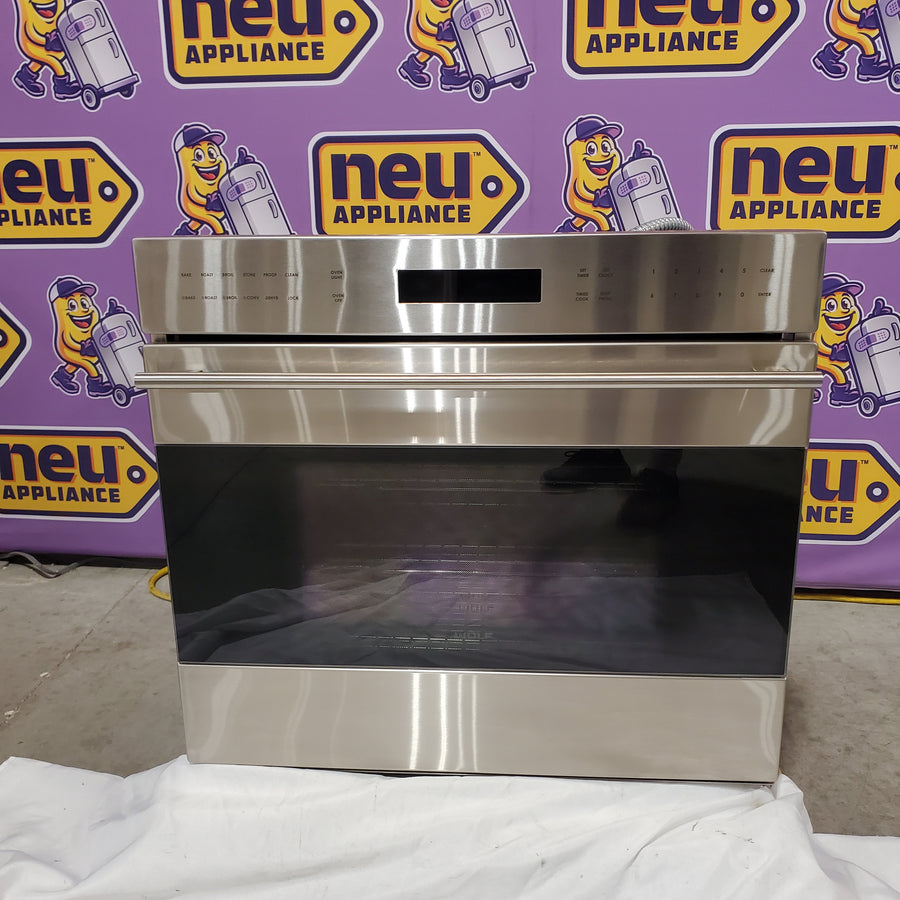 Wolf 30 Inch Single Smart Electric Wall Oven with True Convection, Self-Clean, 10 Cooking Modes, Cobalt Blue Interior, 4.5 cu. ft. Capacity, Star-K Certification and Sabbath SO30TE/S/TH - Open Box
