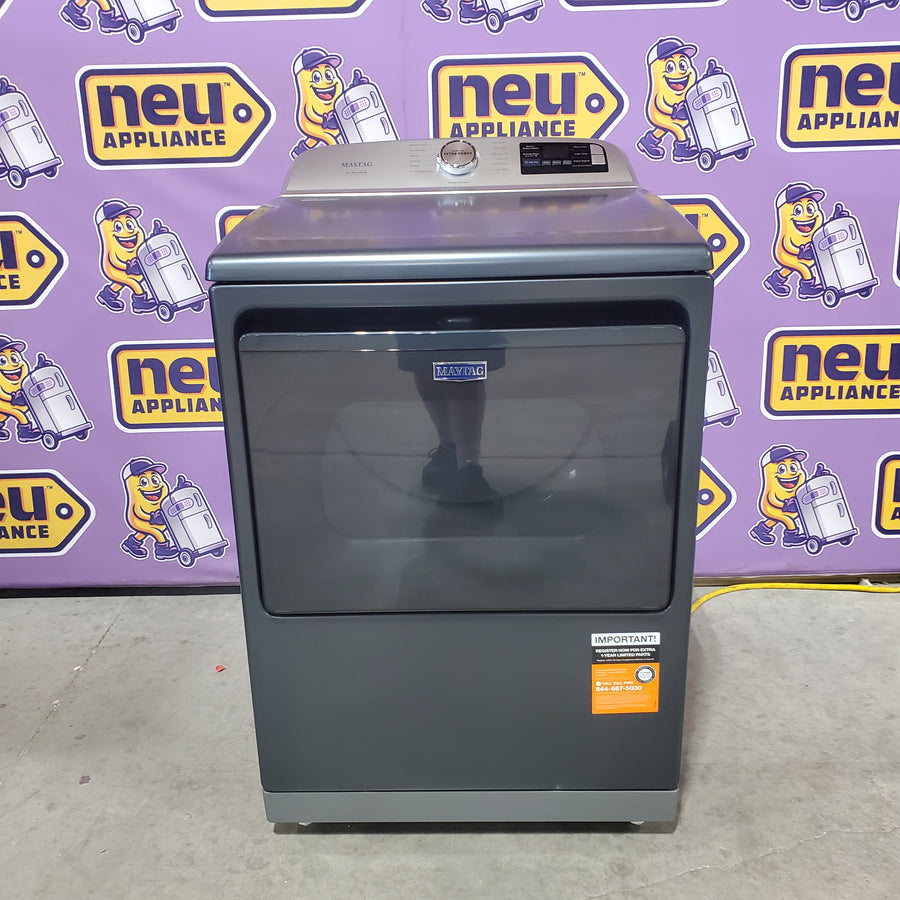 Maytag 7.4 Cu. Ft. Pet Pro Top Load Electric Dryer with Sanitize Cycle MED7205RF - Scratch & Dent (Minor)