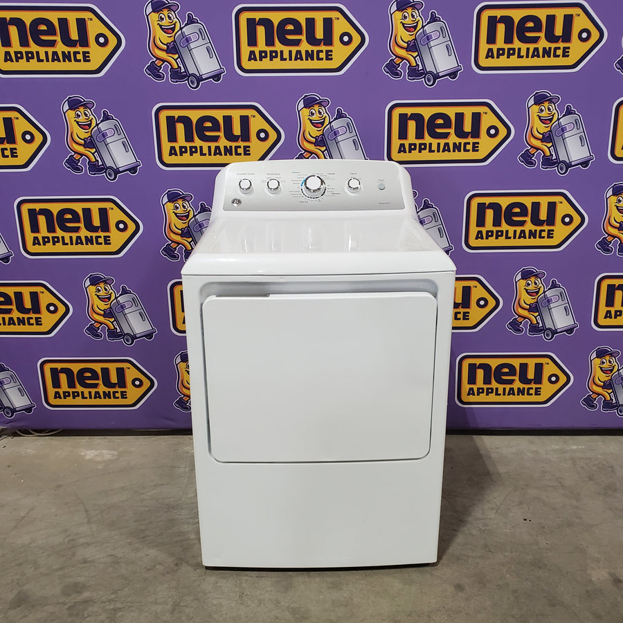 GE White Electric Aluminized Alloy Drum 7.2 Cu. Ft. Dryer with Sensor Dry and Extended Tumble GTD45EASJWS - Certified Refurbished