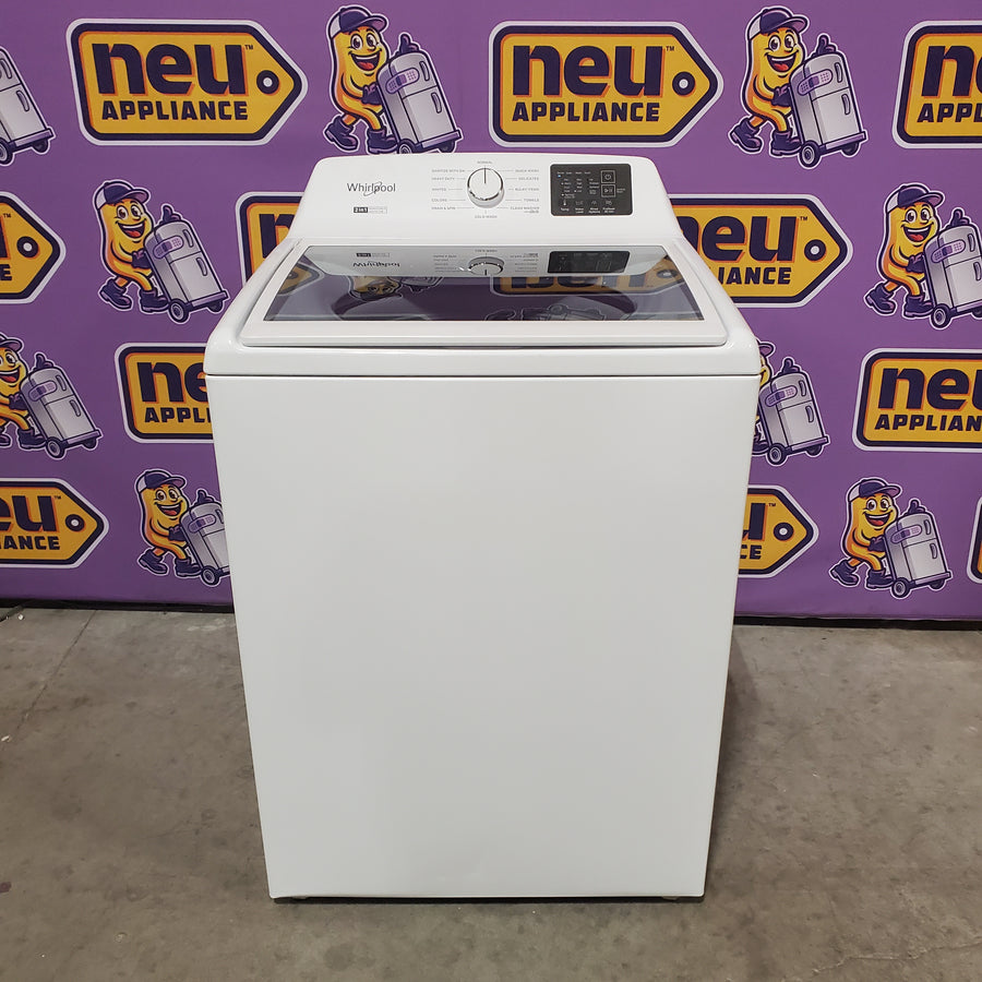 Whirlpool® 4.2-4.3 Cu. Ft. Top Load Washer with 2-in-1 Removable Agitator and Soft Close Glass Lid WTW4307SW - Scratch & Dent (Minor)