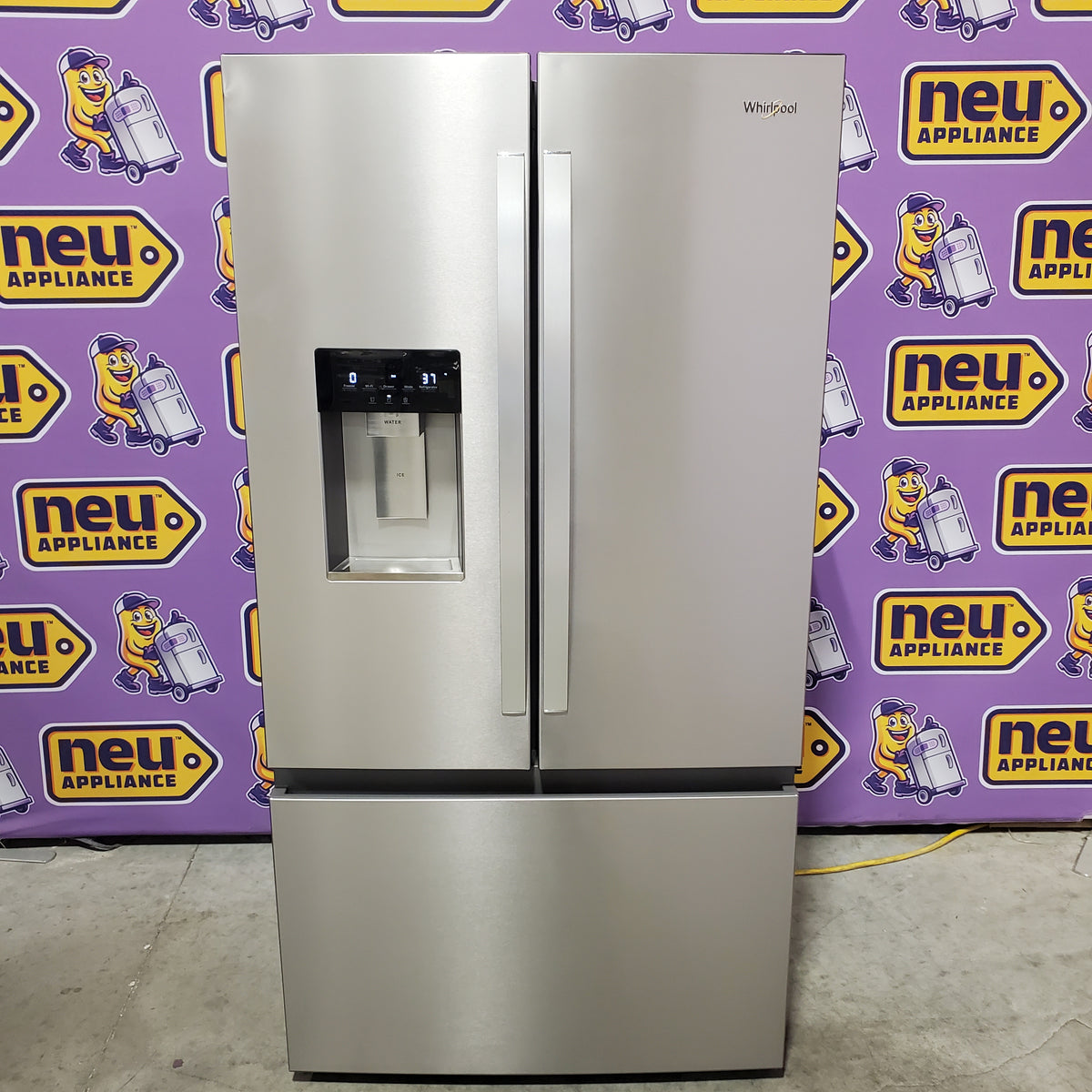 Whirlpool Counter-Depth 23.4-cu ft 3 -Door Refrigerator with Dual Ice Maker with Water and Ice Dispenser WRFC5236RZ - Scratch & Dent (Minor)