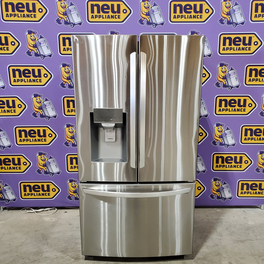 LG 28 cu. ft. 3 Door French Door, Ice and Water with Single Ice Maker in Printproof Stainless Steel LRFS28XBS - Scratch & Dent (Moderate)