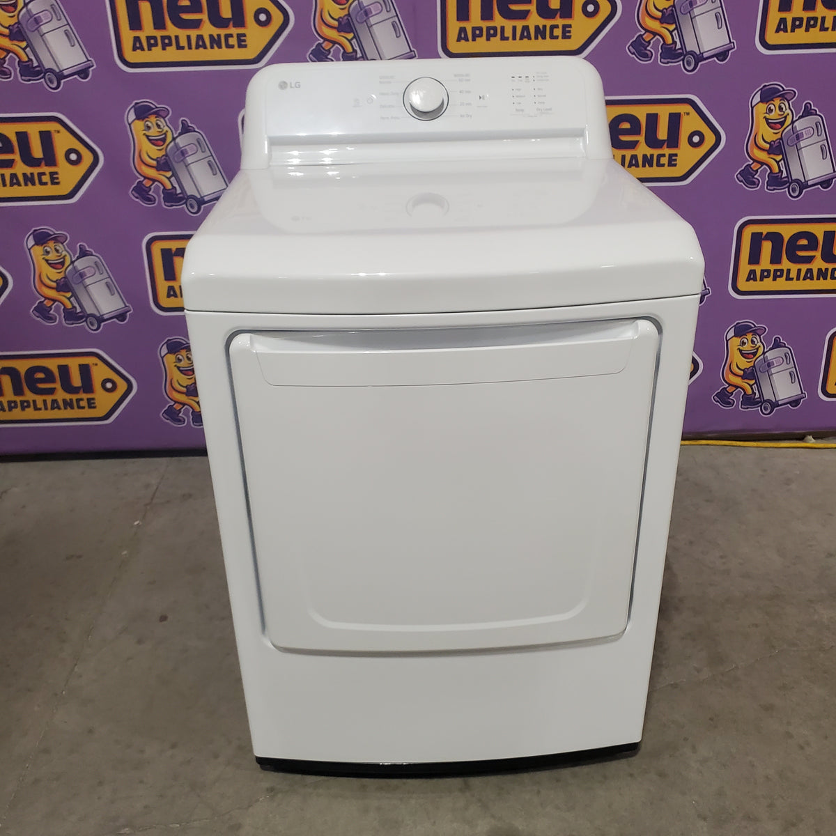 LG 7.3 Cu. Ft. Electric Rear Control Ultra Large Capacity Dryer in White with Sensor Dry DLE6100W - Open Box