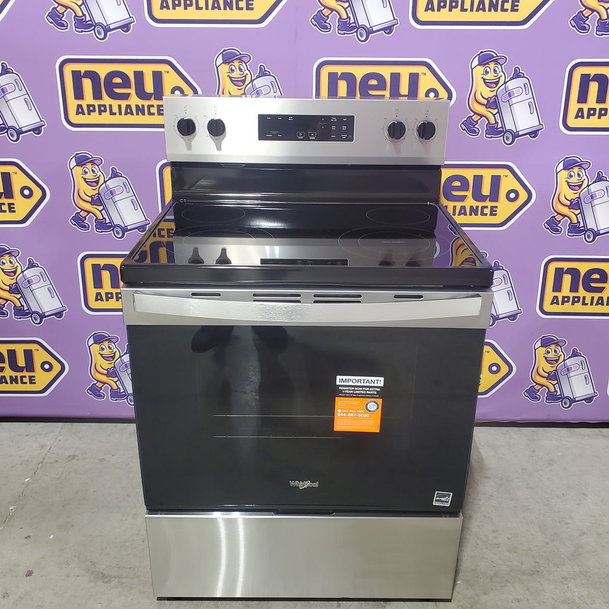 Whirlpool Stainless Steel Electric 30 Inch Range with No Preheat Mode WFES3030RS - Scratch & Dent (Minor)