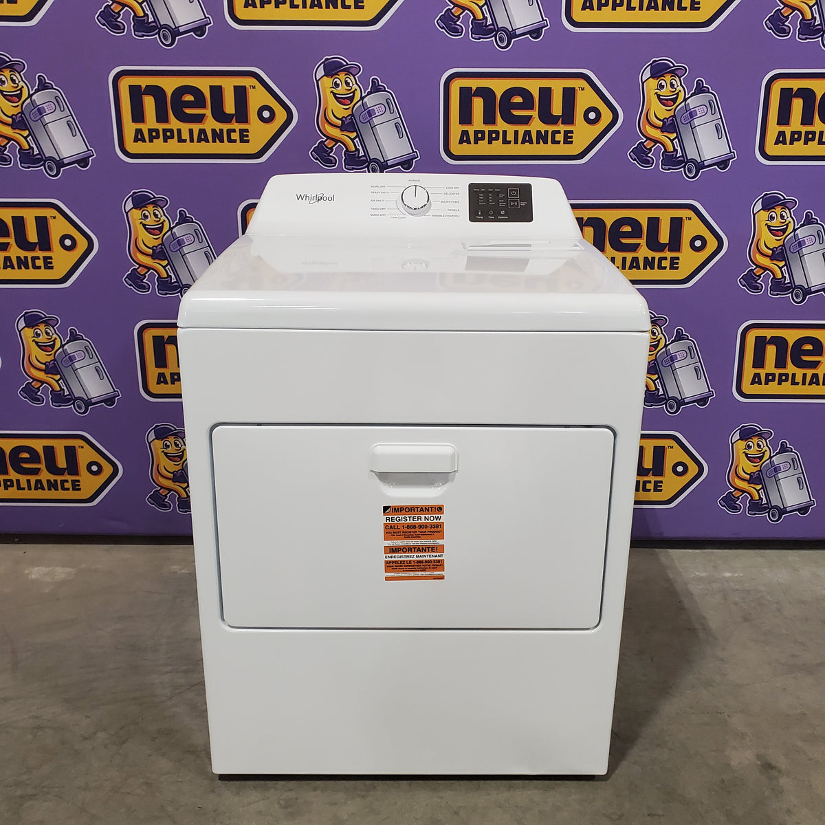 Whirlpool 7.0 cu. ft. Electric Dryer with Adaptive Dry and Wrinkle Shield™ Option 22442640 - WED4307SW - Scratch & Dent (Moderate)