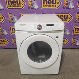 Samsung 7.5 cu. ft. Front Load Electric Dryer with Smart Care in White DVE45T6000W - Scratch & Dent (Major)