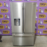 KitchenAid 36 in. 30 cu. ft. Standard Depth French Door Refrigerator in PrintShield Stainless with Exterior Water and Ice KRFF436SPS - Scratch & Dent (Moderate)