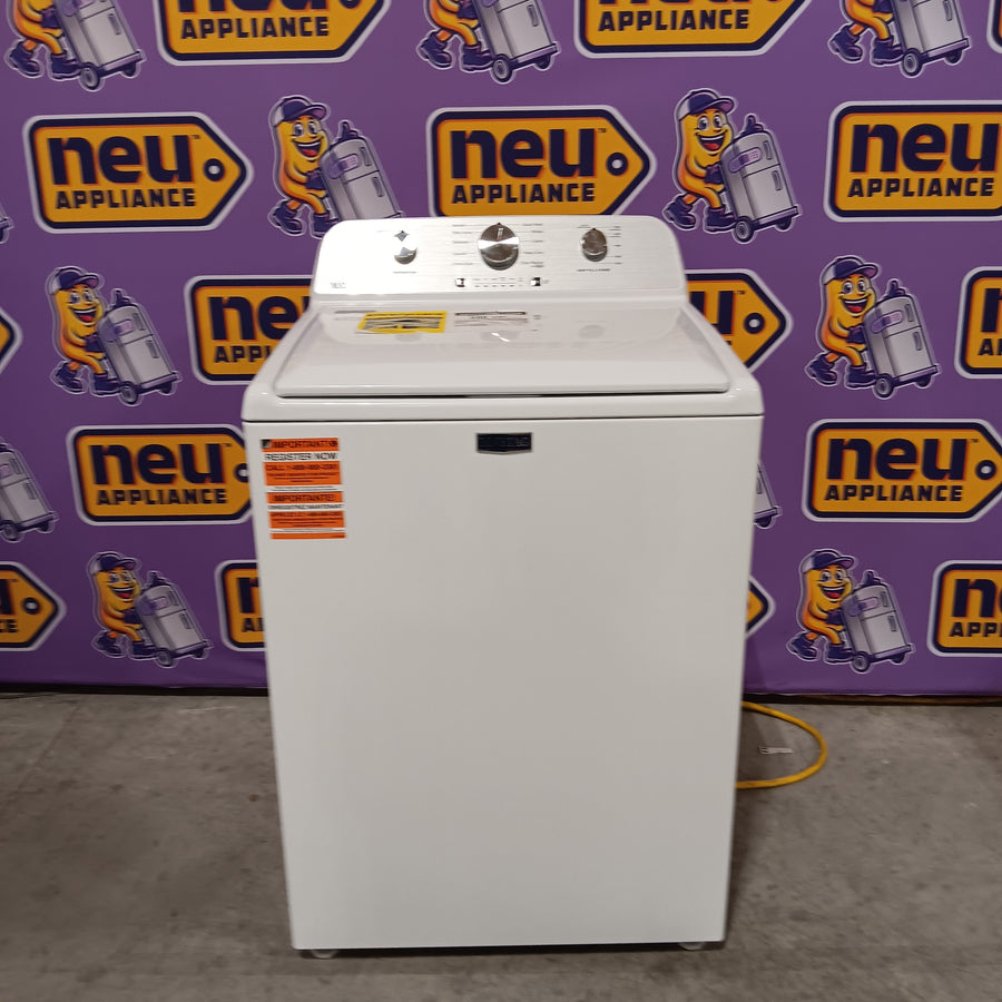 Maytag 4.5 cu. ft. Capacity Top Load Washer with Power™ Agitator and Deep Fill MVW4505MW - Scratch & Dent (Moderate) and Maytag 7.0 cu. ft. Capacity Top Load Electric Wrinkle Prevent Dryer 16286 - MED4500MW - Scratch & Dent (Minor)