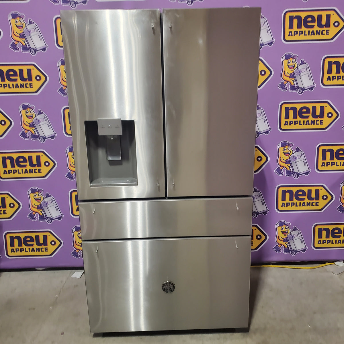 Bertazzoni 36 Inch Freestanding 4-Door French Door Refrigerator with 21.6 Cu. Ft. Total Capacity, Precise Temperature, Individual Quattro Temp Zone Drawer, and Dual Humidity-Controlled Crispers REF36FDFZXNT - Open Box