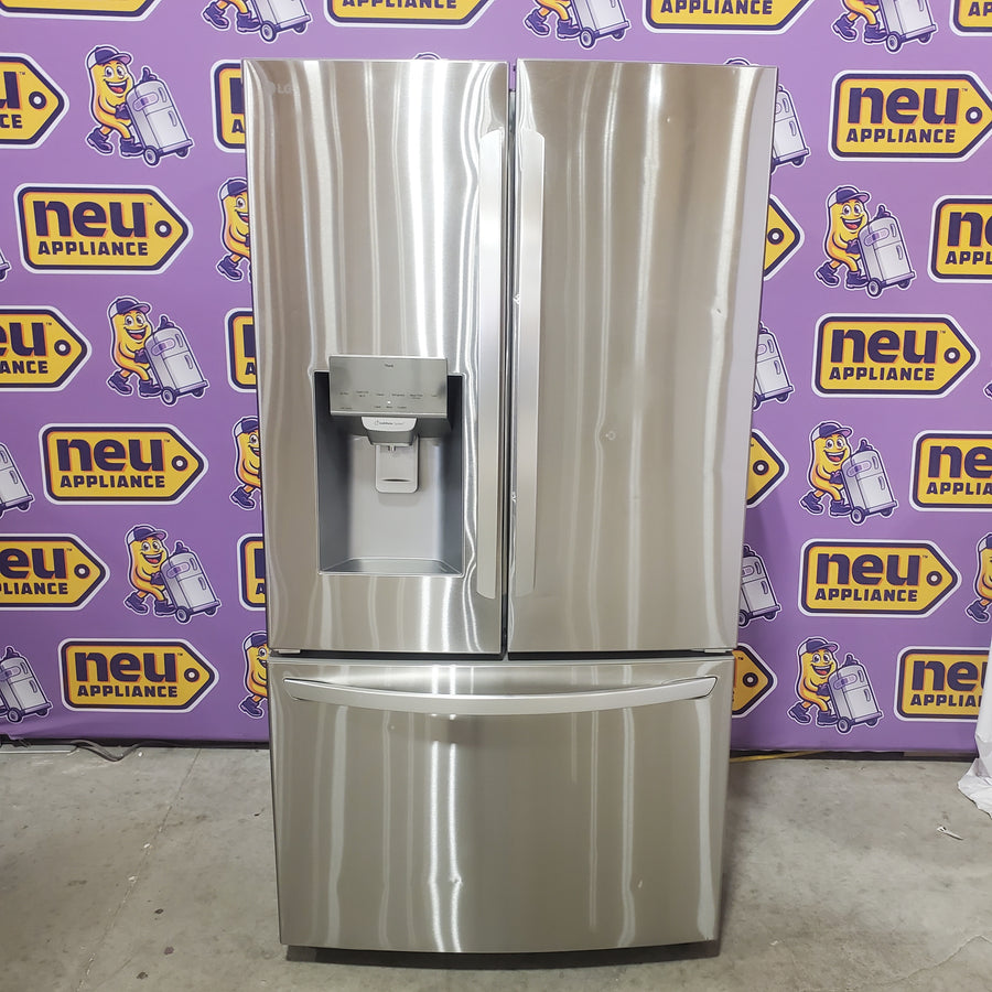 LG 28 cu. ft. 3 Door French Door, Ice and Water with Single Ice Maker in Printproof Stainless Steel LRFS28XBS - Scratch & Dent (Moderate)