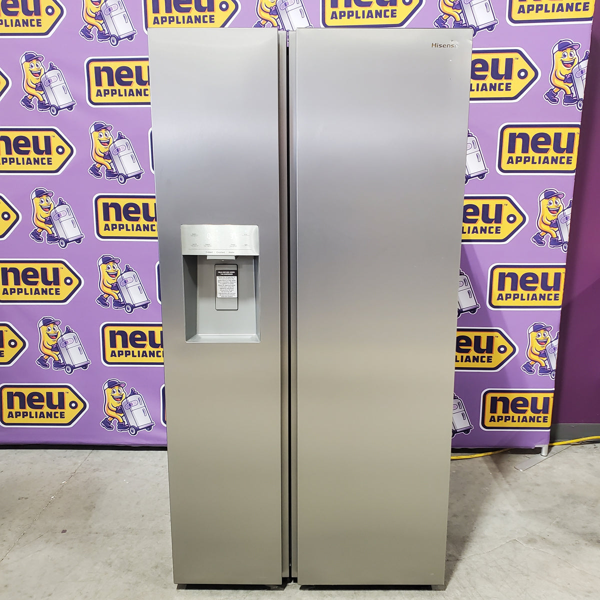 Hisense 29.1 cu. ft. Standard Depth Side by Side Refrigerator Stainless Steel 22142804 - HRS290P5FSE - Scratch & Dent (Moderate)