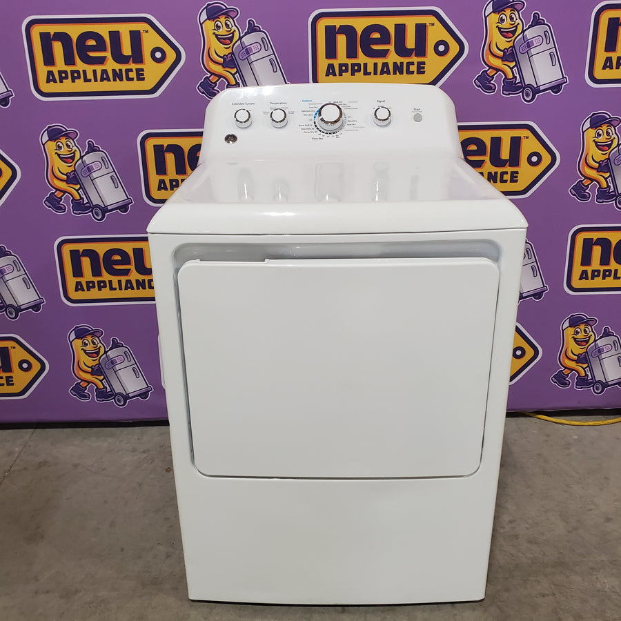 GE White Top Load 4.2 Cu. Ft. Washer with Stainless Steel Basket and Dual Action Agitator GTW460ASJWW - Certified Refurbished and GE White Electric 7.2 Cu. Ft. Dryer with Aluminized Alloy Drum  16304 - GTD42EASJWW - Certified Refurbished