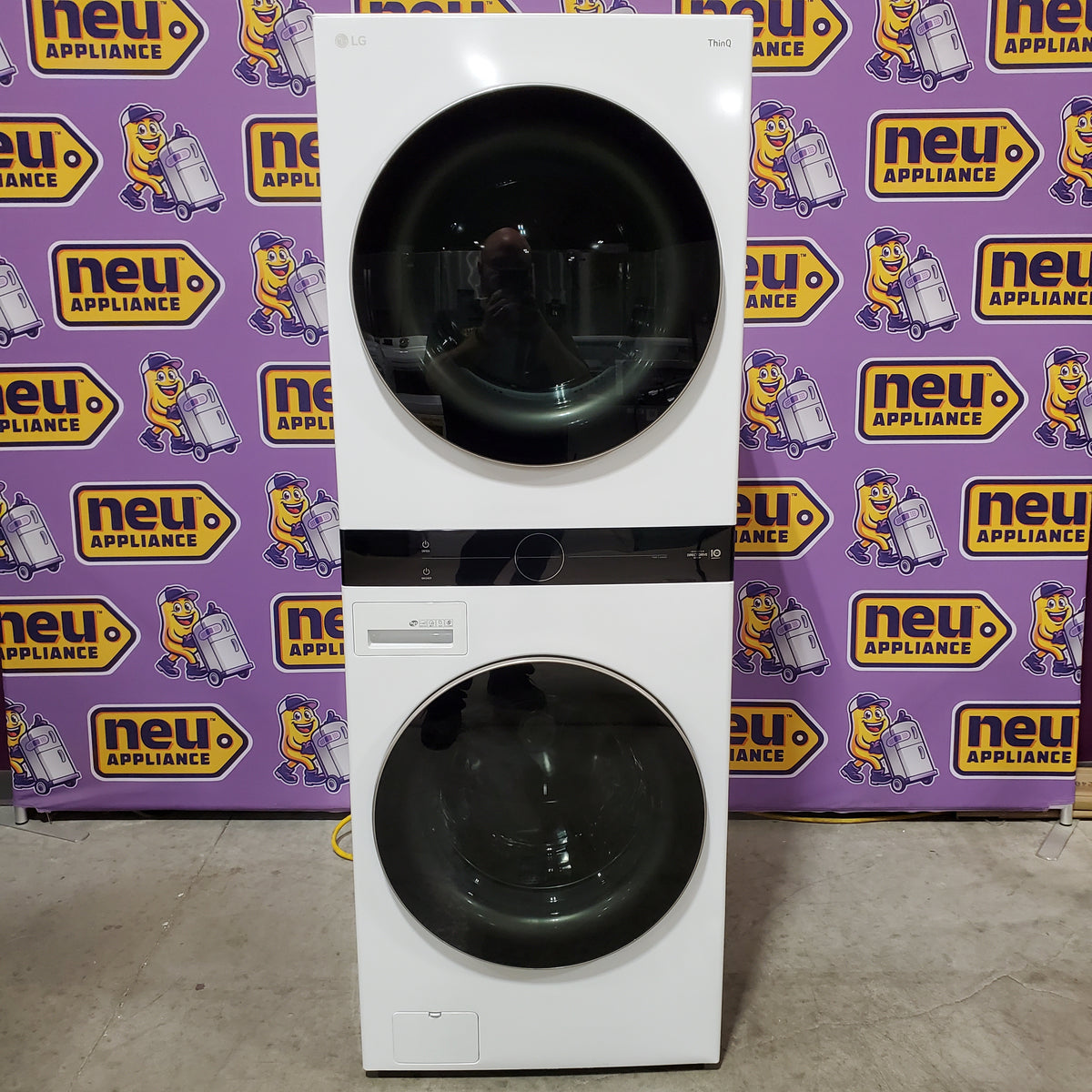 LG Front Load Wash Tower with Center Control 4.5 Cu. Ft. Washer and 7.4 Cu. Ft. Dryer WKE100HWA - Scratch & Dent (Moderate)