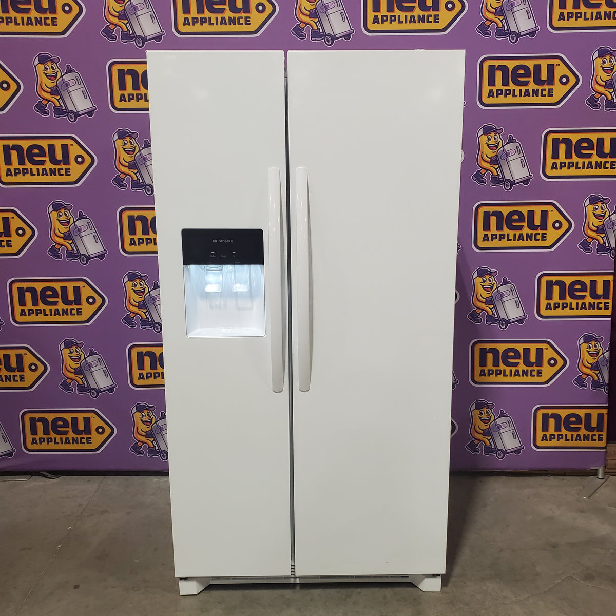 Frigidaire 25.6 cu. ft. Side by Side Refrigerator in White with Exterior Ice and Water Dispenser FRSS2623AW - Scratch & Dent (Minor)