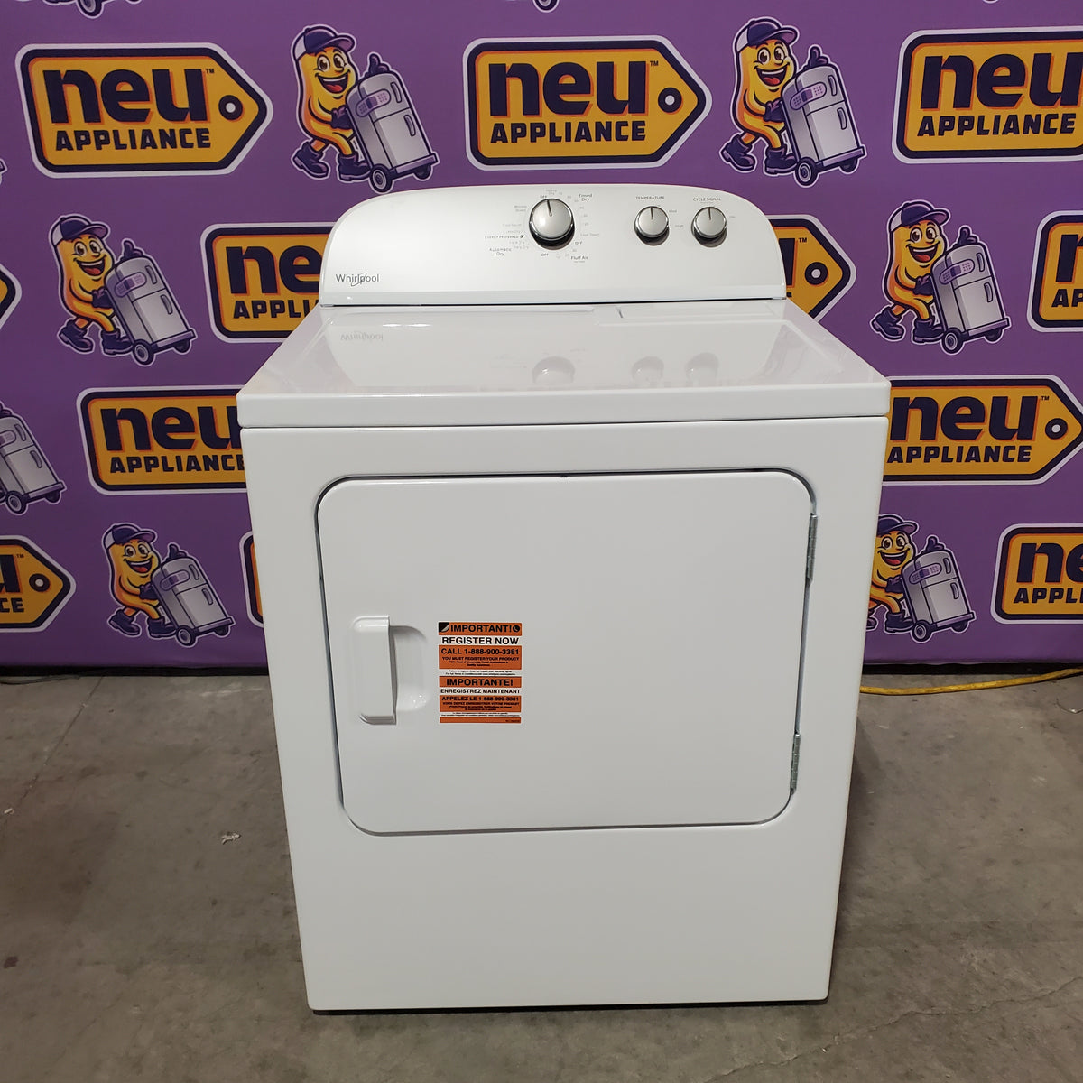 Whirlpool White Electric Extra Large 7.0 Cu. Ft. Dryer with Wrinkle Shield 22142781 - WED4815EW - Open Box
