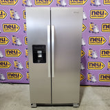 Whirlpool 24 cu ft Capacity Side By Side Refrigerator with Ice and Water Dispenser in Fingerprint Resistant Stainless Steel WRS315SDHZ - Open Box