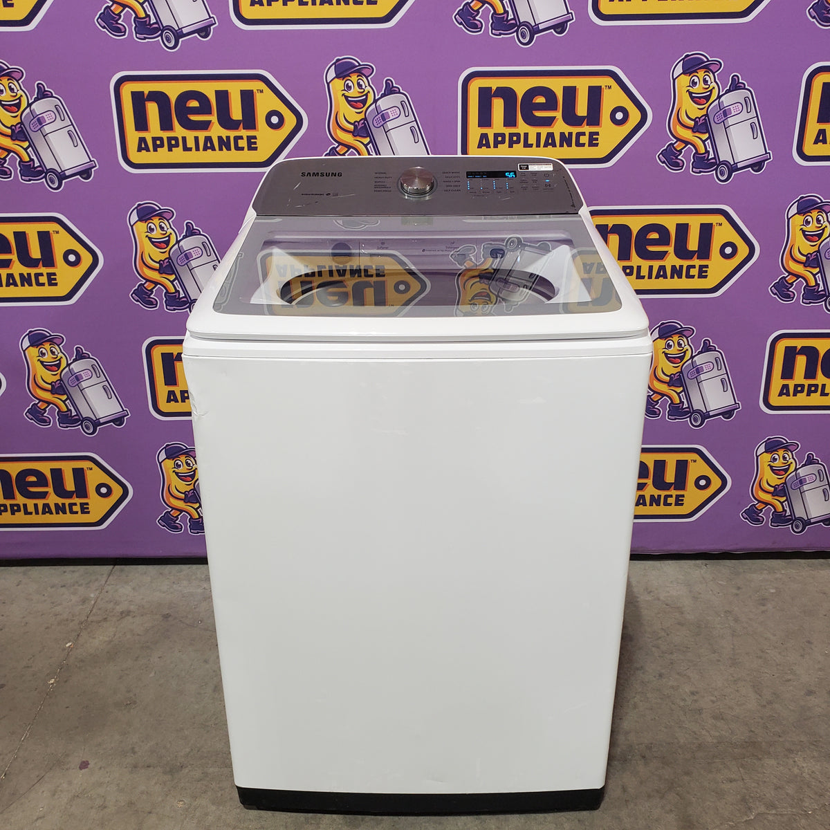 Samsung High Efficiency Large 4.9-cu ft Top-Load Washer in White WA49B5205AW - Certified Refurbished