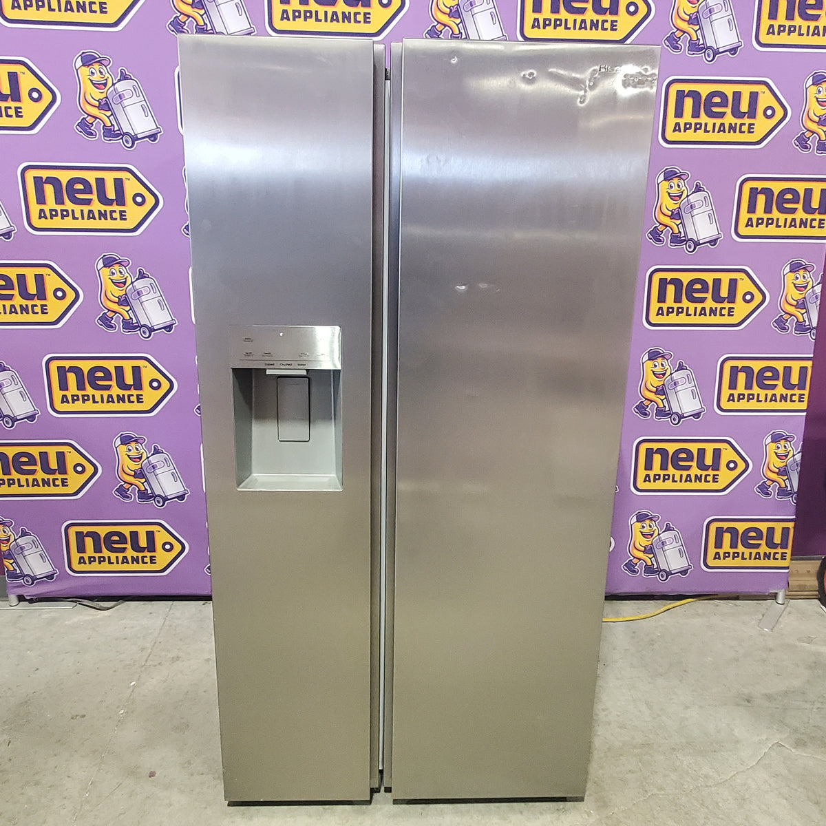 Hisense 29.1 cu. ft. Standard Depth Side by Side Refrigerator Stainless Steel HRS290P5FSE - Scratch & Dent (Moderate)