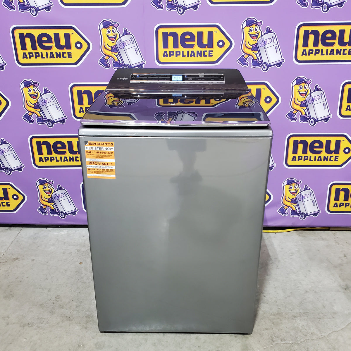 Whirlpool Chrome Shadow 5.2 - 5.3 cu. ft. ENERGY STAR Top Load Washer with 2 in 1 Removable Agitator and Load & Go™ Dispenser WTW8127LC - Open Box