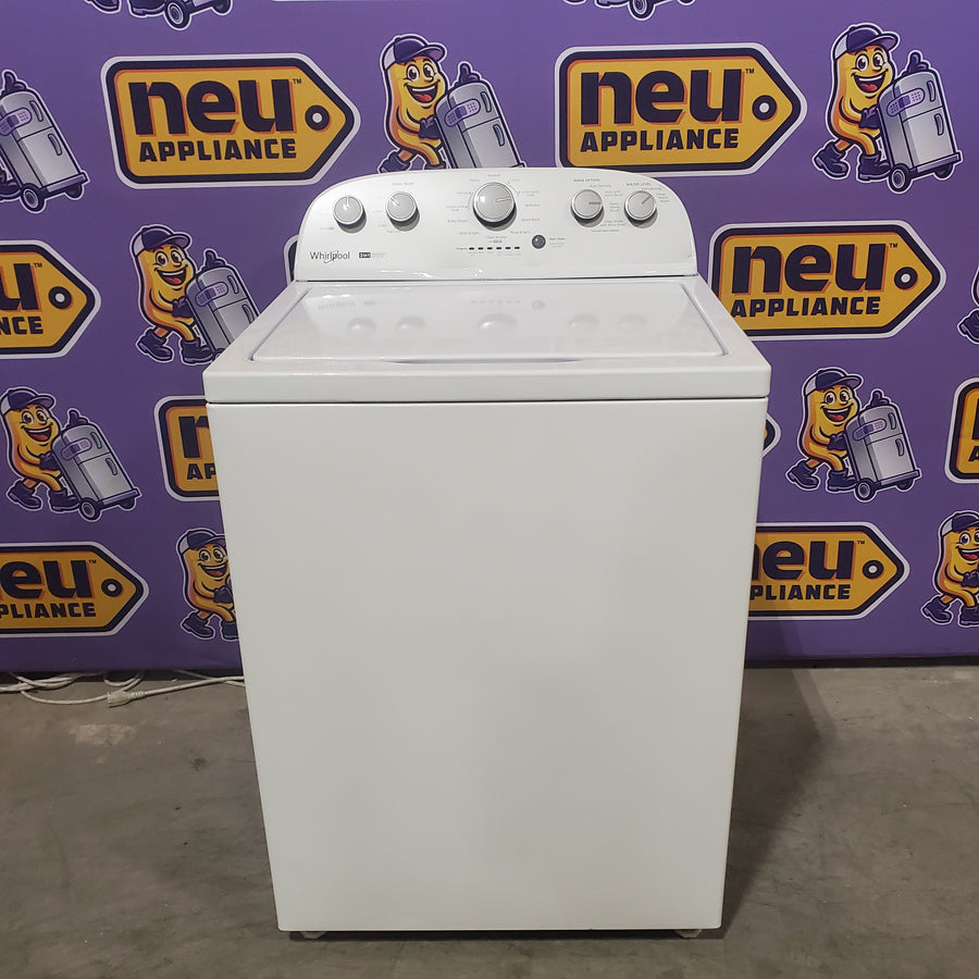 Whirlpool 3.8–3.9 Cu. Ft.  Top Load Washer with 2 in 1 Removable Agitator and Soil Level Selection WTW4957PW - Certified Refurbished and Whirlpool 7-cu ft Vented Electric Dryer WED4815EW - Certified Refurbished