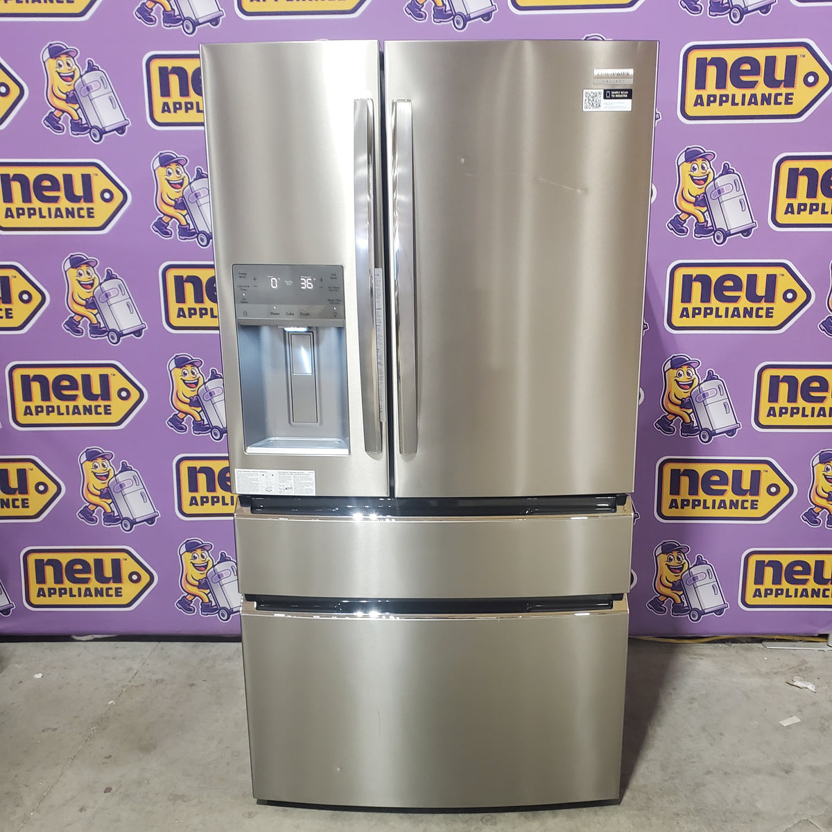 Frigidaire Gallery 22 Cu. Ft. 4-Door Counter-depth French Door Refrigerator with Ice Maker (Fingerprint Resistant Stainless Steel) ENERGY STAR GRMC2273CF - Scratch & Dent (Moderate)