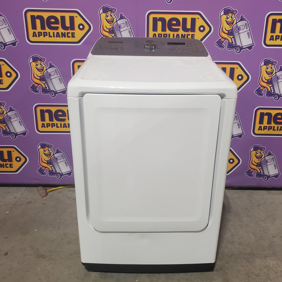 Samsung White Top Load 5.0 Cu. Ft. Washer with Active Water Jet WA50R5200AW - Certified Refurbished and Samsung White Electric 7.4 Cu. Ft. Dryer with Sensor Dry DVE50R5200W - Certified Refurbished