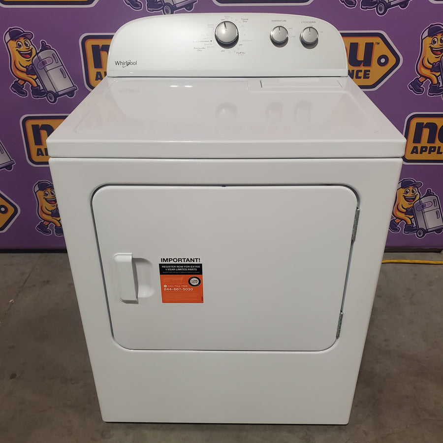 Whirlpool White Electric Extra Large 7.0 Cu. Ft. Dryer with Wrinkle Shield WED4815EW - Scratch & Dent (Minor)